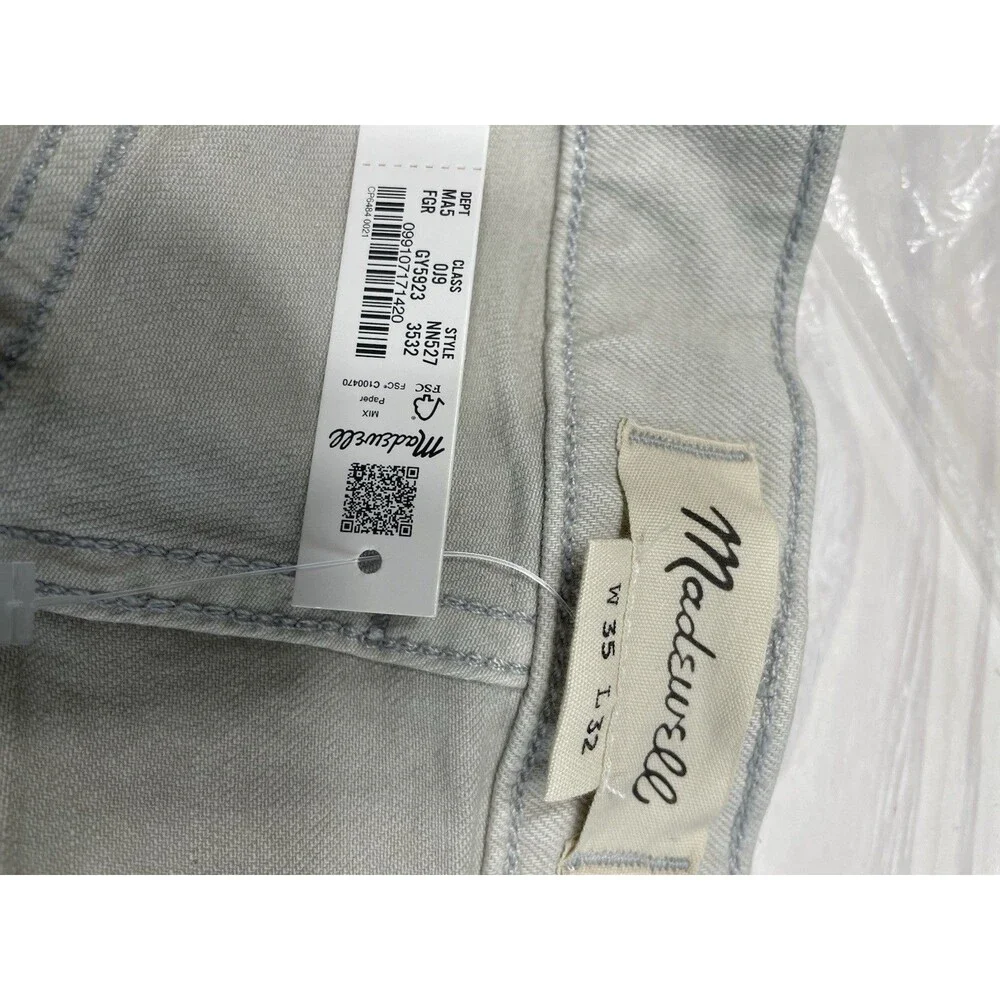 Madewell Men’s 1991 Straight Leg Jeans Washed Olive NWT Size 35/32